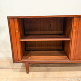 J Clausen for Brande Teak Tambour Door Buffet