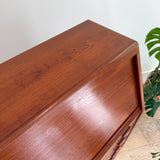 Danish Teak Roll Top Vanity by Dyrlund
