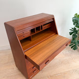 Danish Teak Roll Top Vanity by Dyrlund