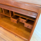 Danish Teak Roll Top Vanity by Dyrlund