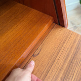 Danish Teak Roll Top Vanity by Dyrlund