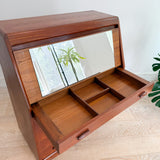 Danish Teak Roll Top Vanity by Dyrlund