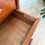 Danish Teak Roll Top Vanity by Dyrlund