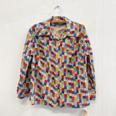 Patchwork Western Shirt - S