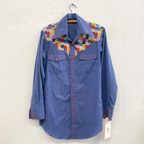Blue Western Shirt - S