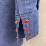 Blue Western Shirt - S
