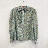 Teal and Purple Floral Top