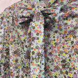 Teal and Purple Floral Top
