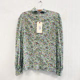 Teal and Purple Floral Top