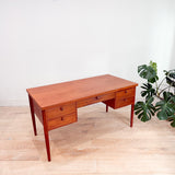 Danish Teak Desk w/ Open Shelf on Back