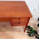 Danish Teak Desk w/ Open Shelf on Back
