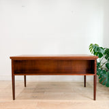 Danish Teak Desk w/ Open Shelf on Back