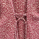 80s Floral Red Tie Dress