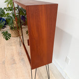 Danish Teak Curio Cabinet