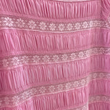 1970s Pink Lace Boho Dress