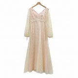 1970s Floral Pink Princess Dress