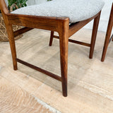 Set of 4 Rosewood Uldum Dining Chairs - New Upholstery