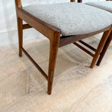 Set of 4 Rosewood Uldum Dining Chairs - New Upholstery