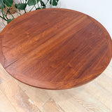 Lane Walnut Round Dining Table - 2 Leaves