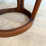 Lane Walnut Round Dining Table - 2 Leaves