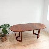 Lane Walnut Round Dining Table - 2 Leaves
