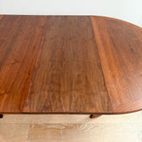 Lane Walnut Round Dining Table - 2 Leaves