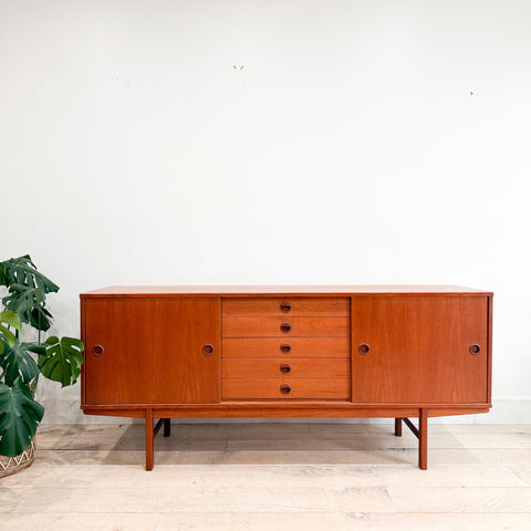 Danish Teak Credenza by Dux