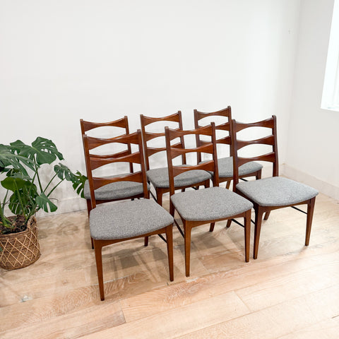 Set of 6 Lane Rhythm Dining Chairs - New Upholstery