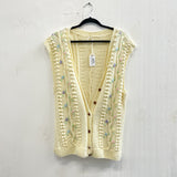 Vintage  Handmade Cream Vest