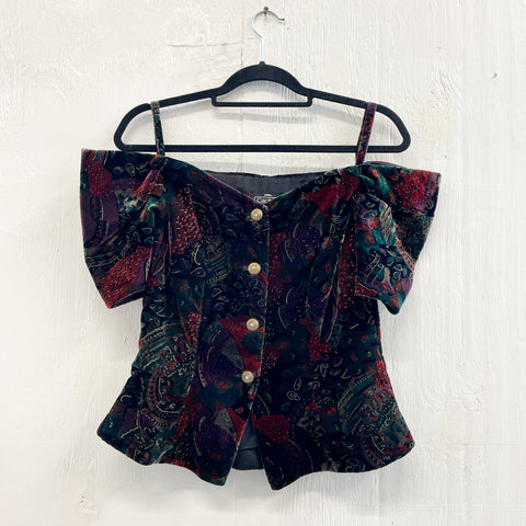 Vintage Cachet Velvet Blouse