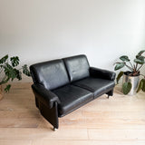 Tobia Scarpa Style Leather Loveseat (B)