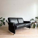 Tobia Scarpa Style Leather Loveseat (B)