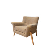 Mid Century Lounge Chair - New Gold/Grey Boucle