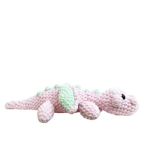 Crochet Dragon M- Pink/Green