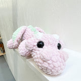 Crochet Dragon M- Pink/Green