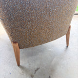 Mid Century Lounge Chair - New Gold/Grey Boucle