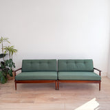 Mid Century 2 Part Sofa - New Upholstery