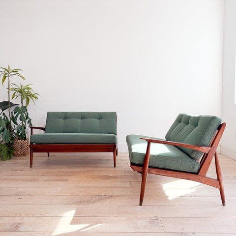 Mid Century 2 Part Sofa - New Upholstery