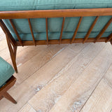 Mid Century 2 Part Sofa - New Upholstery