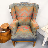 Wingback Chair - Upholstered with Camp Blanket