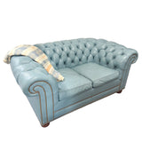 Vintage Leather Chesterfield Loveseat