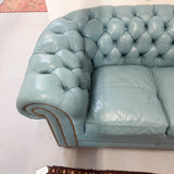 Vintage Leather Chesterfield Loveseat