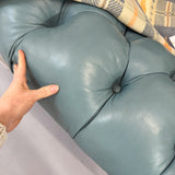 Vintage Leather Chesterfield Loveseat