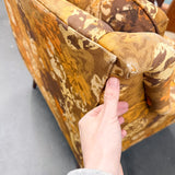 Pair of Mid Century Floral Chairs by Selig