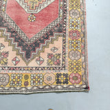 Vintage Turkish Rug - Mustard/Pink 7'2x3'9