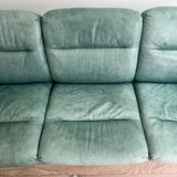 Postmodern Green Leather Sofa