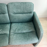 Postmodern Green Leather Sofa