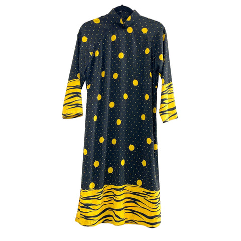Kimono Style Dress Blk & Yellow Atomic Furnishing & Design Kimono Style Dress Blk & Yellow Atomic Furnishing & Design