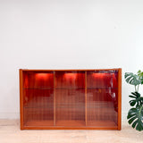 Danish Teak Lighted Curio