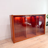 Danish Teak Lighted Curio